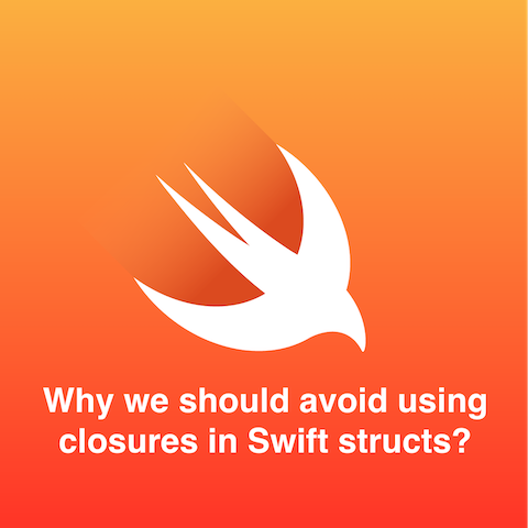 Why should we avoid using closures in Swift structs?